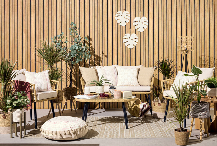 bamp-m-bm garden 2025 sunbaked sunbaked ceramic leaf wall plaque 8 solar powered milan floor lamp natural 25 large artificial eucalyptus tree 25 each-ref20237