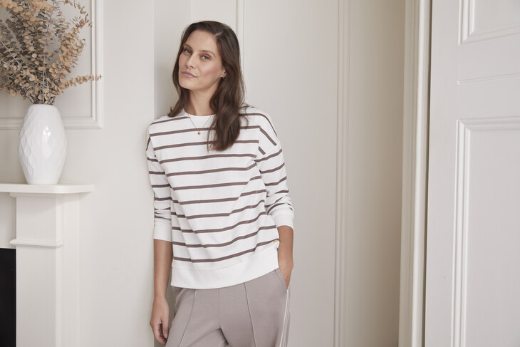 bonmarch -ivory striped sweat 20-ref1983749