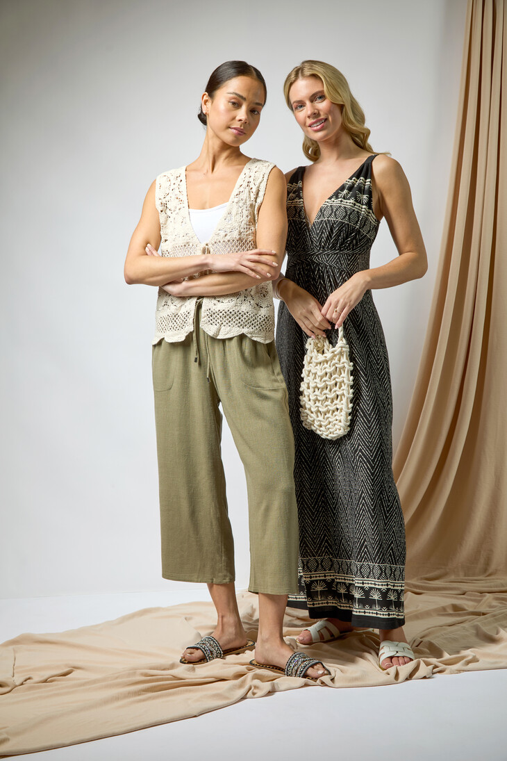 roman originals-roman petite natural crochet waistcoat-ref2072445