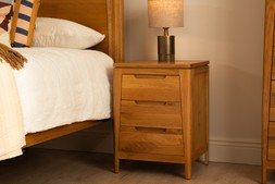 Valencia Oak 3 Drawer Bedside Table - RRP €339 NOW €159