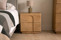 Catania Two Drawer Bedside Table 0029 RRP €399 NOW €299