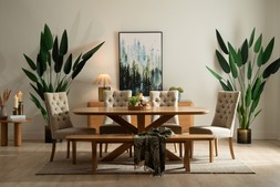Madrid Oak Dining Table X Leg 2m RRP €2249 Now €1299