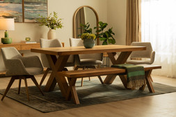 Granada Herringbone Dining Table X Leg 03 RRP €2,049 Now €999