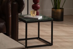 Industrial Side Table Green Marble RRP €199 NOW €129