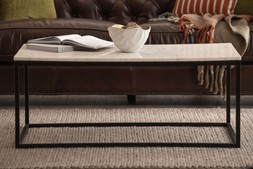 Industrial Coffee Table White Marble RRP €549 NOW €349