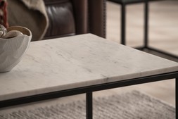 Industrial Coffee Table White Marble RRP €549 NOW €349