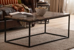 Industrial Coffee Table Brown Marble RRP €549 NOW €349