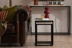 Industrial Square Nest of Tables White Marble RRP €299 NOW €199