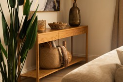 Nordic Solid Oak 3 Drawer Console Table - RRP €1,499 NOW €899