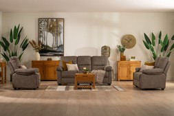 Houston Light Grey Fabric 3 Seater Sofa RRP €1099 NOW €699