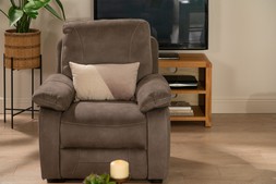 Houston Light Grey Fabric Armchair RRP €899 NOW €499