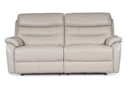 Pearson Grey Leather 3 Seater Electric Recliner Sofa RRP €3,399 NOW €1,749