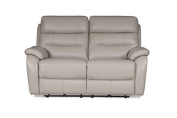 Pearson Grey Leather 2 Seater Electric Recliner Sofa RRP €3,199 NOW €1,549