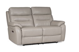 Pearson Grey Leather 2 Seater Electric Recliner Sofa RRP €3,199 NOW €1,549