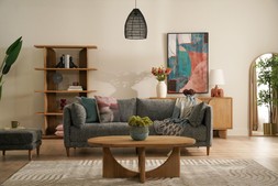 Isabella Charcoal Fabric 3 Seater Sofa RRP €1,599 NOW €1,099