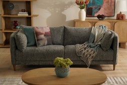 Isabella Charcoal Fabric 3 Seater Sofa RRP €1,599 NOW €1,099