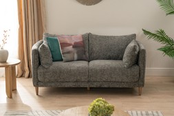 Isabella Charcoal Fabric 2 Seater Sofa RRP €1,499 NOW €999