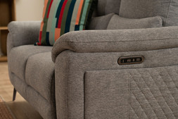 Oliveira Grey Fabric Electric 2 Seater Sofa with Head Tilt RRP €3049 NOW €1799
