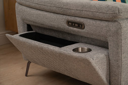 Oliveira Grey Fabric Armchair Electric Recliner with Head Tilt RRP €1949 NOW €1099