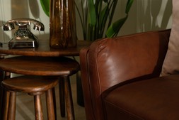 Bianca Brown Leather 2 Seater Sofa RRP €2,099 Now €1,299