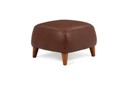 Bianca Brown Leather Footstool RRP €749 Now €449