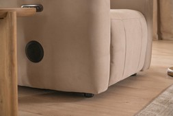 Savoy Cream Fabric Armchair Electric Recliner with Bluetooth Speakers - RRP €2249 NOW €1299
