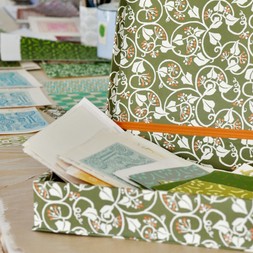 A3 Box File Covered in Ivy Patterned Paper
