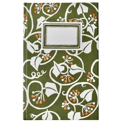 Hardback Notebook Ivy Swamp Green and Orange