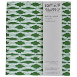 Tall Softback Sketchbook Smocking Jade and Forest Green