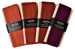 Italian Cotton Ribbons in Rusty Reds