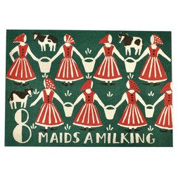 Card Eight Maids A-Milking
