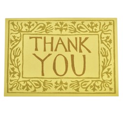Card Arabesque Thank You Yellow