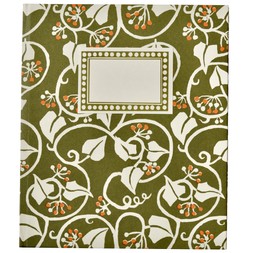 Large Hardback Notebook Ivy Swamp Green and Orange