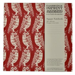 Square Notebook with Lined Paper in Owls