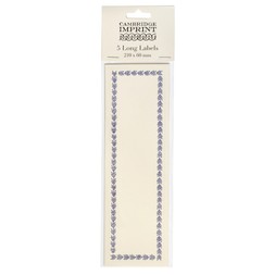 Five Long Self Adhesive Labels with Twilight Border