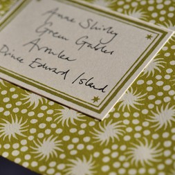 Packet of 10 Large Self-Adhesive Labels with Bawden Green Border