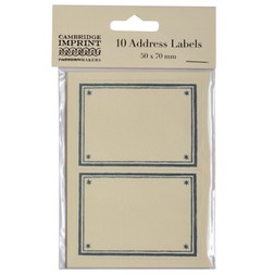 Packet of 10 Self-Adhesive Labels with Bright Blue Border