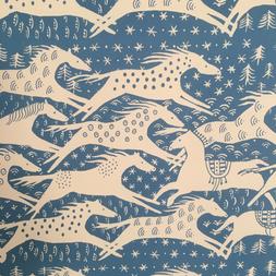 Patterned Paper Horses Blue