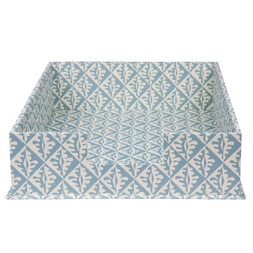 A4 Letter Tray Oak Leaves Bright Blue