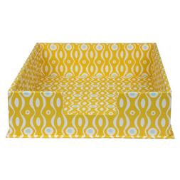 A4 Letter Tray Persephone Mustard and Turquoise