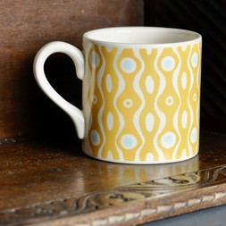 Mug Persephone Mustard and Pale Turquoise