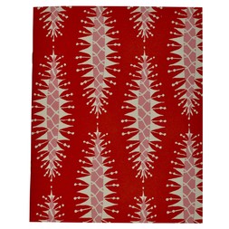 Lined Exercise Book Pinecone Red and Pink