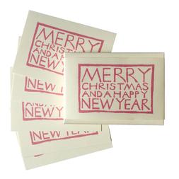 Set of Simple Christmas Tags Pink