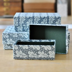 A Nest of Three Simple Boxes in Quercus Duck Egg