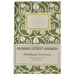 Lined Hardback Notebook Small Ivy Stripe Sage Green