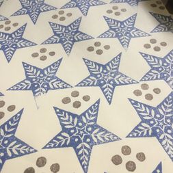 Printing Block Star with Leaves