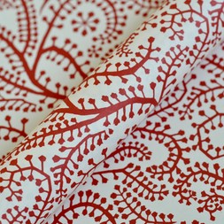 Patterned Paper Seaweed Paisley Crimson
