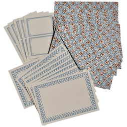 Set of Notecards and Envelopes Sea Urchin Sky and Cocoa