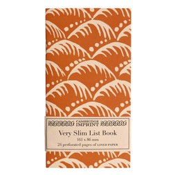 Very Slim List Book Wave Blood Orange