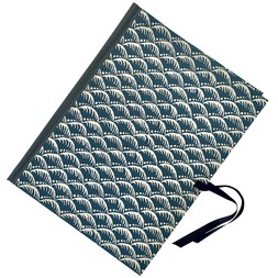 Patterned Paper-covered A3 Portfolio in Wave Indigo
